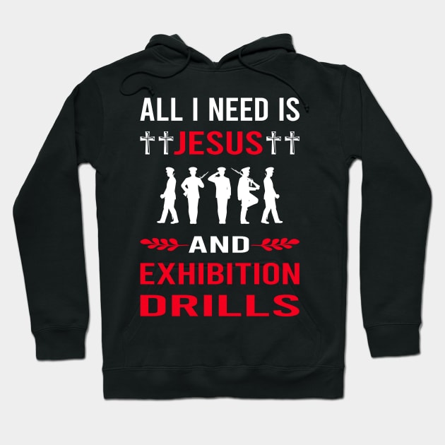 I Need Jesus And Exhibition Drill Hoodie by Bourguignon Aror